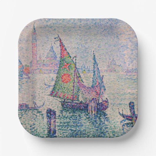 Paul Signac - Das grüne Segel Pappteller (Vorderseite)