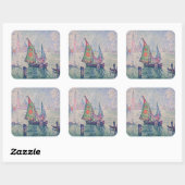 Paul Signac - Das grüne Segel Quadratischer Aufkleber (Blatt)