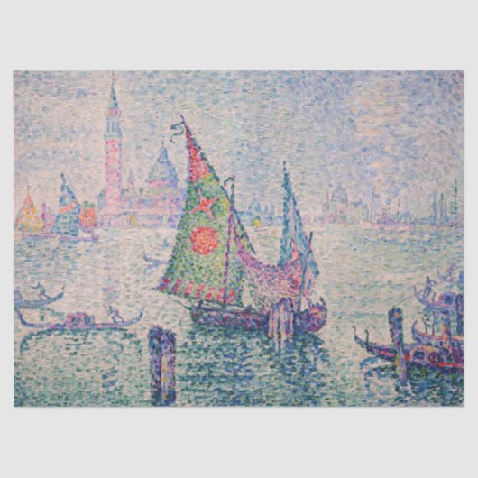 Paul Signac - Das grüne Segel Seidenpapier (Vorderseite)