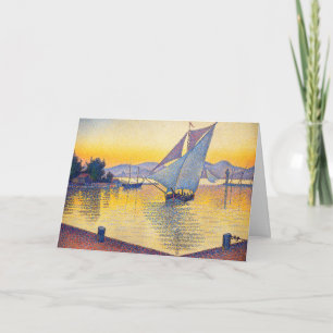 Paul Signac - Der Hafen bei Sonnenuntergang, Opus  Karte