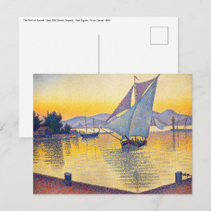 Paul Signac - Der Hafen bei Sonnenuntergang, Opus Postkarte