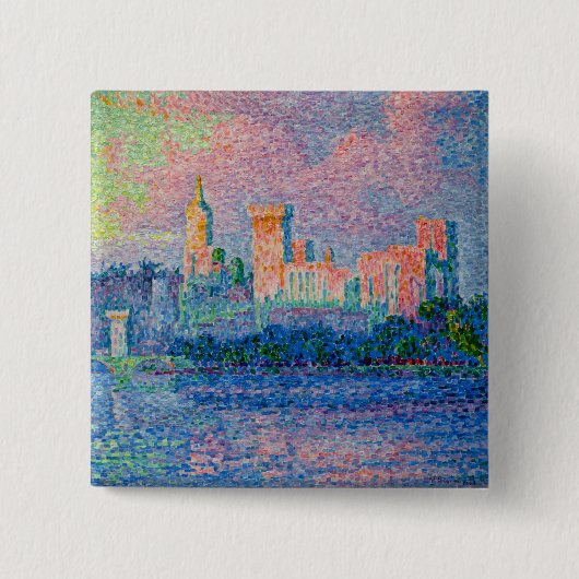 Paul Signac - Der Papstpalast, Avignon Button (Vorderseite)