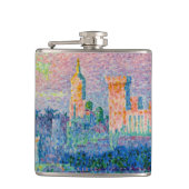 Paul Signac - Der Papstpalast, Avignon Flachmann (Vorderseite)