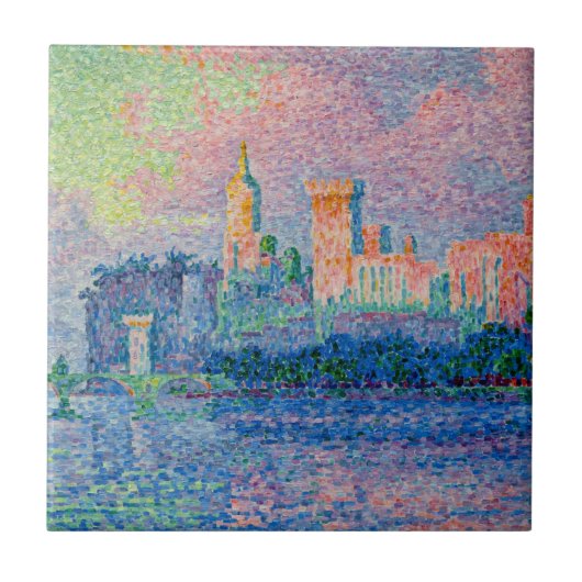 Paul Signac - Der Papstpalast, Avignon Fliese (Vorderseite)