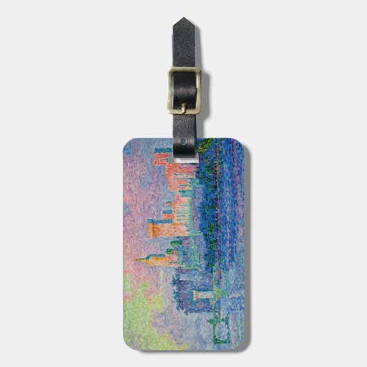 Paul Signac - Der Papstpalast, Avignon Gepäckanhänger (Vorderseite vertikal)