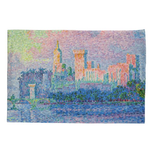 Paul Signac - Der Papstpalast, Avignon Kissenbezug (Rückseite)