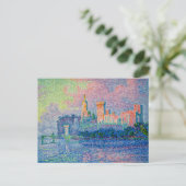 Paul Signac - Der Papstpalast, Avignon Postkarte (Stehend Vorderseite)
