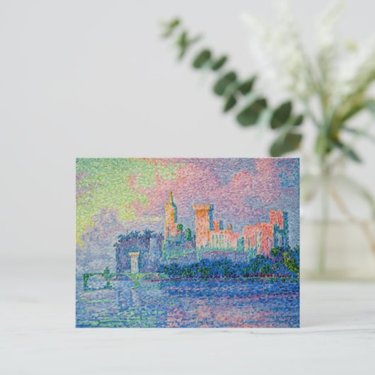 Paul Signac - Der Papstpalast, Avignon Postkarte (Stehend Vorderseite)
