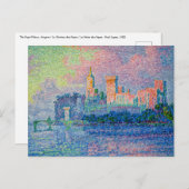 Paul Signac - Der Papstpalast, Avignon Postkarte (Vorne/Hinten)