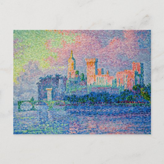 Paul Signac - Der Papstpalast, Avignon Postkarte (Vorderseite)