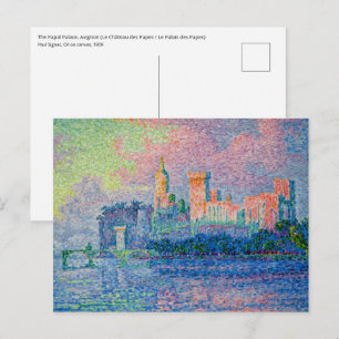 Paul Signac - Der Papstpalast, Avignon Postkarte