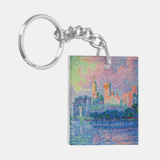 Paul Signac - Der Papstpalast, Avignon Schlüsselanhänger (Vorderseite links)