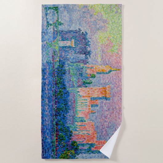 Paul Signac - Der Papstpalast, Avignon Strandtuch (Vorderseite)