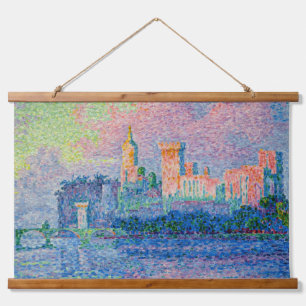 Paul Signac - Der Papstpalast, Avignon Wandteppich Mit Holzrahmen