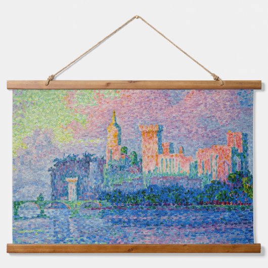 Paul Signac - Der Papstpalast, Avignon Wandteppich Mit Holzrahmen (Vorne)