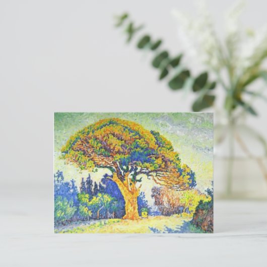 Paul Signac - Der Pine Tree in St. Tropez Postkarte (Stehend Vorderseite)