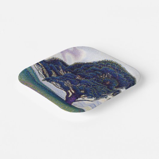 Paul Signac - Die Bonaventure-Kiefer Pappteller (Gewinkelt)