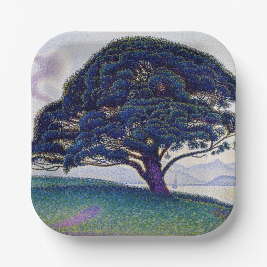 Paul Signac - Die Bonaventure-Kiefer Pappteller (Vorderseite)