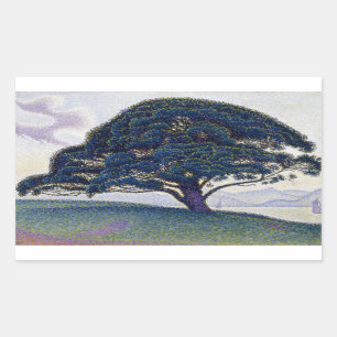 Paul Signac - Die Bonaventure-Kiefer Rechteckiger Aufkleber