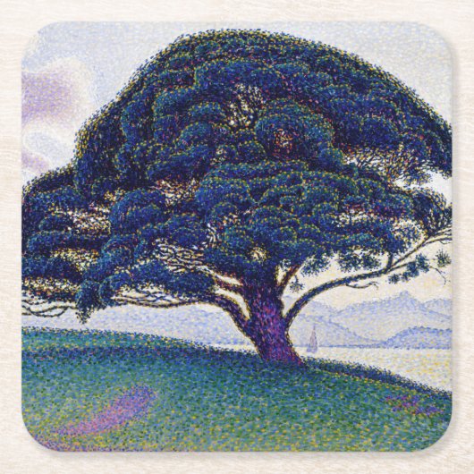 Paul Signac - Die Bonaventure-Kiefer Rechteckiger Pappuntersetzer (Vorderseite)