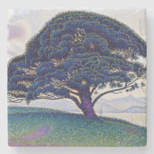 Paul Signac - Die Bonaventure-Kiefer Steinuntersetzer (Vorderseite)