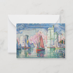 Paul Signac - Eingang des Hafens von La Rochelle Mitteilungskarte