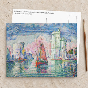Paul Signac - Eingang des Hafens von La Rochelle Postkarte