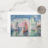Paul Signac - Eingang von La Rochelle Mitteilungskarte (Vorderseite/Rückseite Beispiel)
