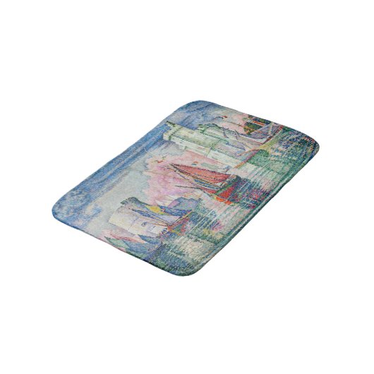 Paul Signac - Eintritt in den Hafen von La Rochell Badematte (Schrägansicht)