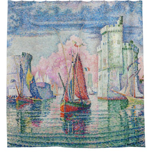 Paul Signac - Eintritt in den Hafen von La Rochell Duschvorhang (Vorderseite)