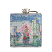 Paul Signac - Eintritt in den Hafen von La Rochell Flachmann (Rückseite)