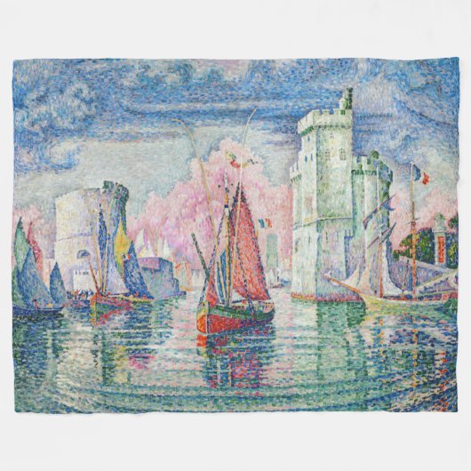 Paul Signac - Eintritt in den Hafen von La Rochell Fleecedecke (Vorderseite (Horizontal))