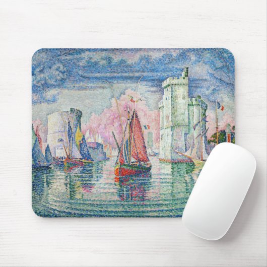 Paul Signac - Eintritt in den Hafen von La Rochell Mousepad (Mit Mouse)