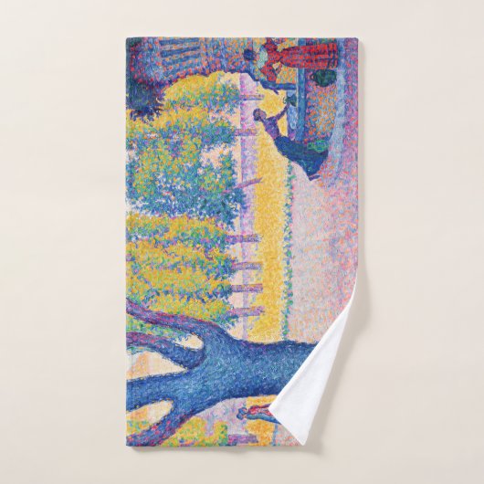 Paul Signac - Fountain des Lices, Saint-Tropez Badhandtuch Set (Handtuch)