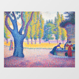 Paul Signac - Fountain des Lices, Saint-Tropez Fensteraufkleber