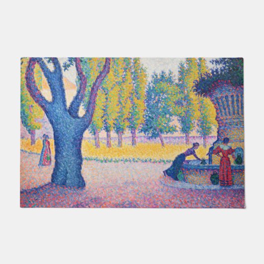 Paul Signac - Fountain des Lices, Saint-Tropez Fußmatte (Vorderseite)