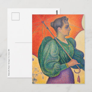 Paul Signac - Frau mit einem Sonnenschirm Postkarte