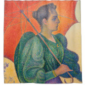 Paul Signac - Frau mit Sonnenschirm Duschvorhang (Vorderseite)