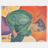 Paul Signac - Frau mit Sonnenschirm Fleecedecke (Vorderseite (Horizontal))