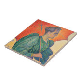 Paul Signac - Frau mit Sonnenschirm Fliese (Seite)