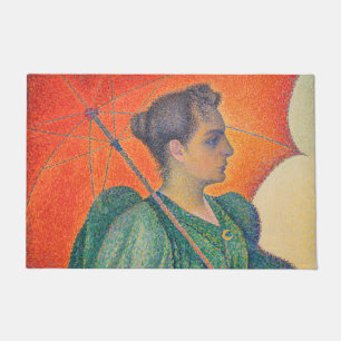 Paul Signac - Frau mit Sonnenschirm Fußmatte