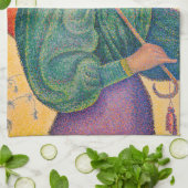 Paul Signac - Frau mit Sonnenschirm Geschirrtuch (Gefaltet)