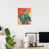 Paul Signac - Frau mit Sonnenschirm Poster (Heimbüro)