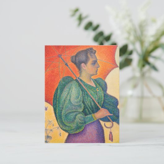 Paul Signac - Frau mit Sonnenschirm Postkarte (Stehend Vorderseite)