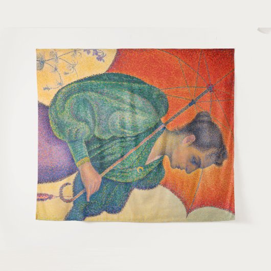 Paul Signac - Frau mit Sonnenschirm Wandteppich (Vorderseite (Horizontal))