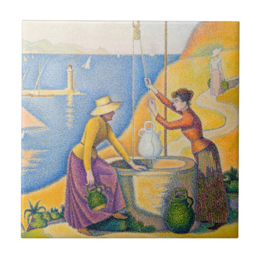 Paul Signac - Frauen am Brunnen Fliese (Vorderseite)