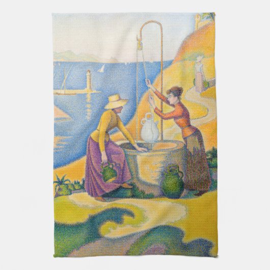 Paul Signac - Frauen am Brunnen Geschirrtuch (Vertikal)