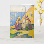 Paul Signac - Frauen am Brunnen Karte (Gelbe Blume)