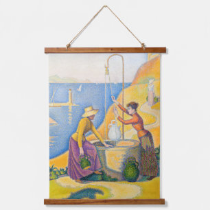 Paul Signac - Frauen am Brunnen Wandteppich Mit Holzrahmen