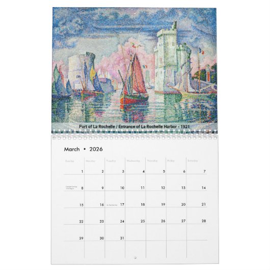 Paul Signac Masterpiece Selection Kalender (Mär 2026)